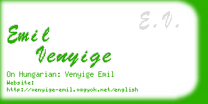 emil venyige business card